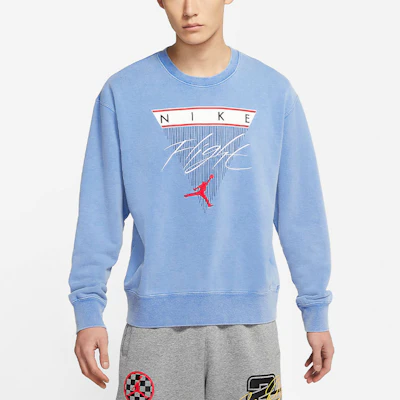 Jordan Flight Signal Blue Crewneck Sweatshirt Lelaki CZ6096-403 Shop Jordan Flight Signal Blue Crewneck Sweatshirt Lelaki CZ6096-403