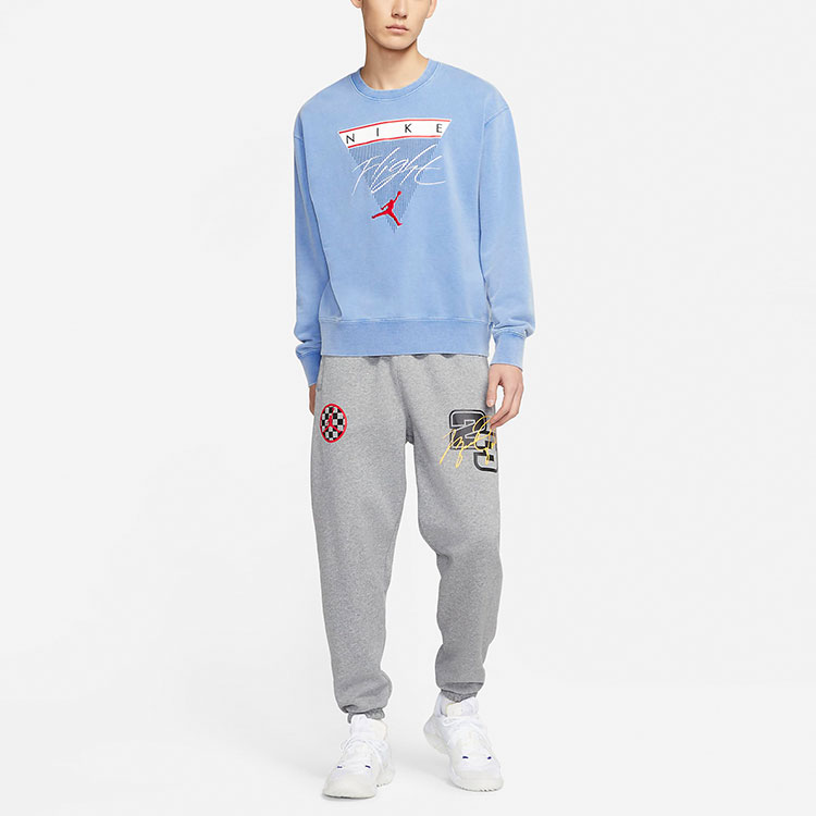Details for Jordan Flight Signal Blue Crewneck Sweatshirt Lelaki CZ6096-403