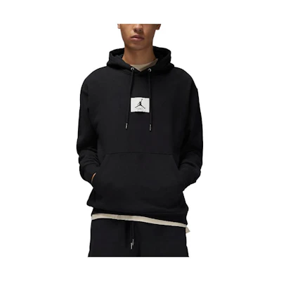 Jordan Flight Solid Color Logo Pocket Hoodie Black DQ7338-010