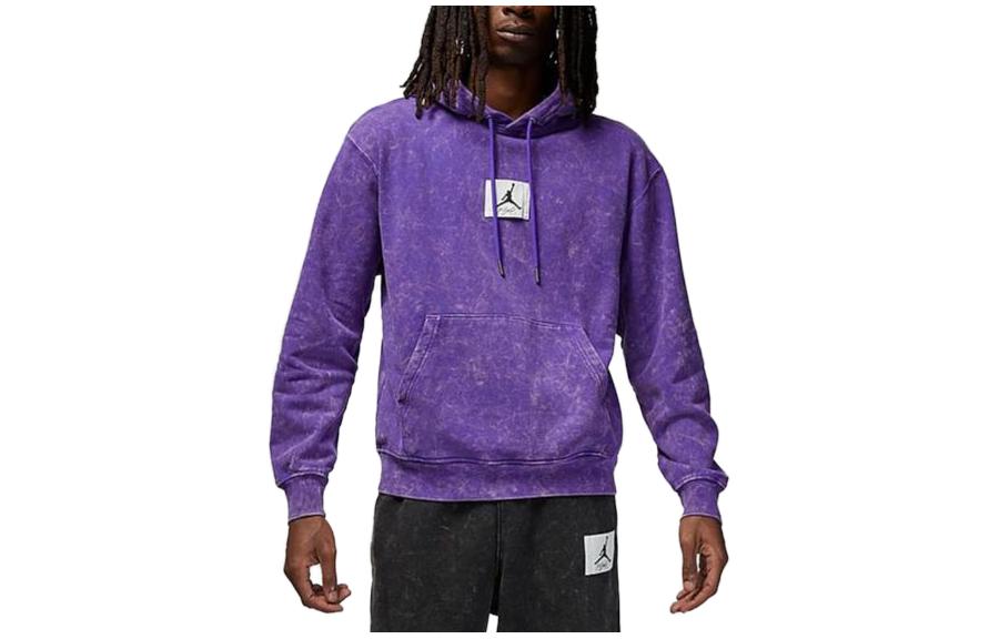 Jordan Flight SS23 Purple Pullover Sweatshirt with Solid Logo Print DR3087-514