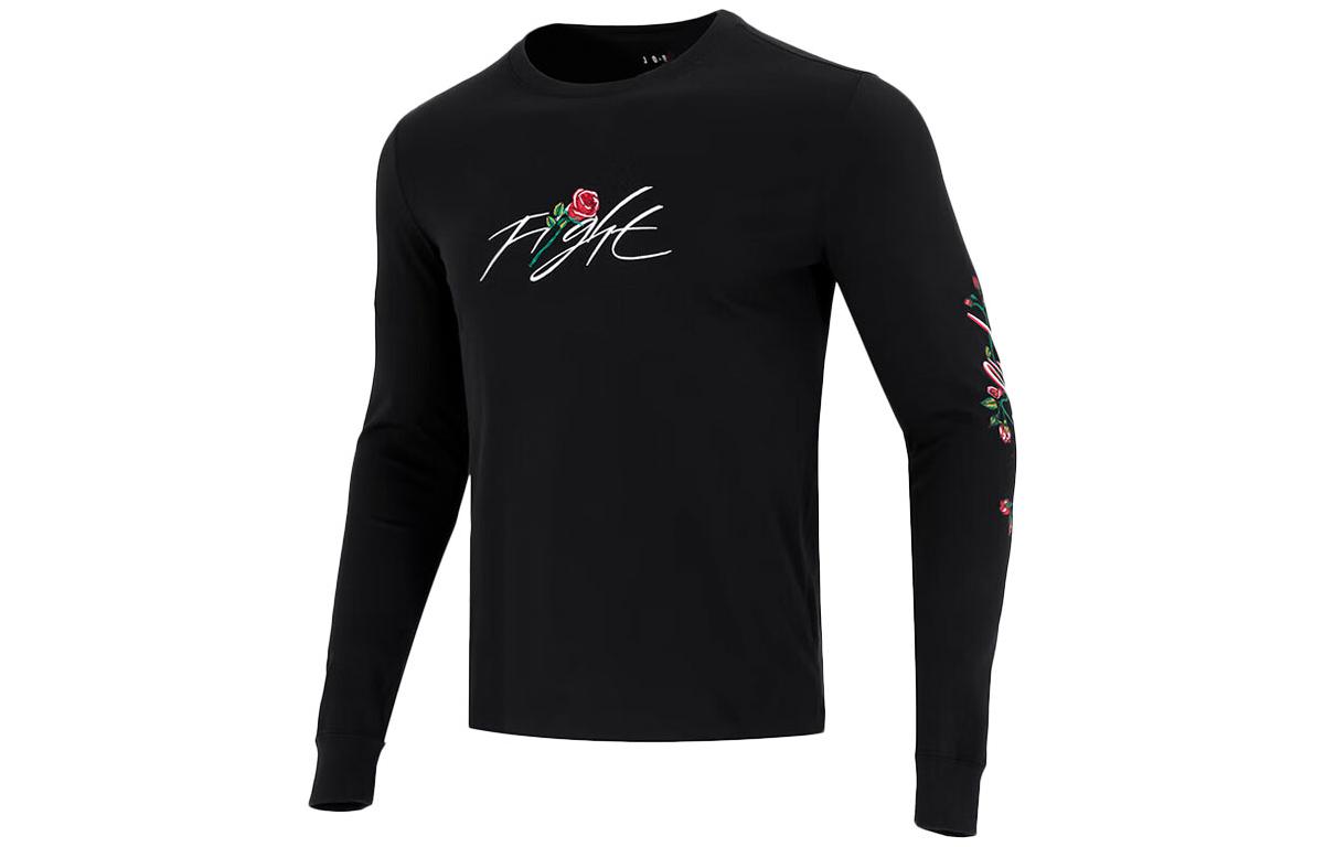 Jordan Floral Logo Crewneck Sweatshirt Black DQ7387-010