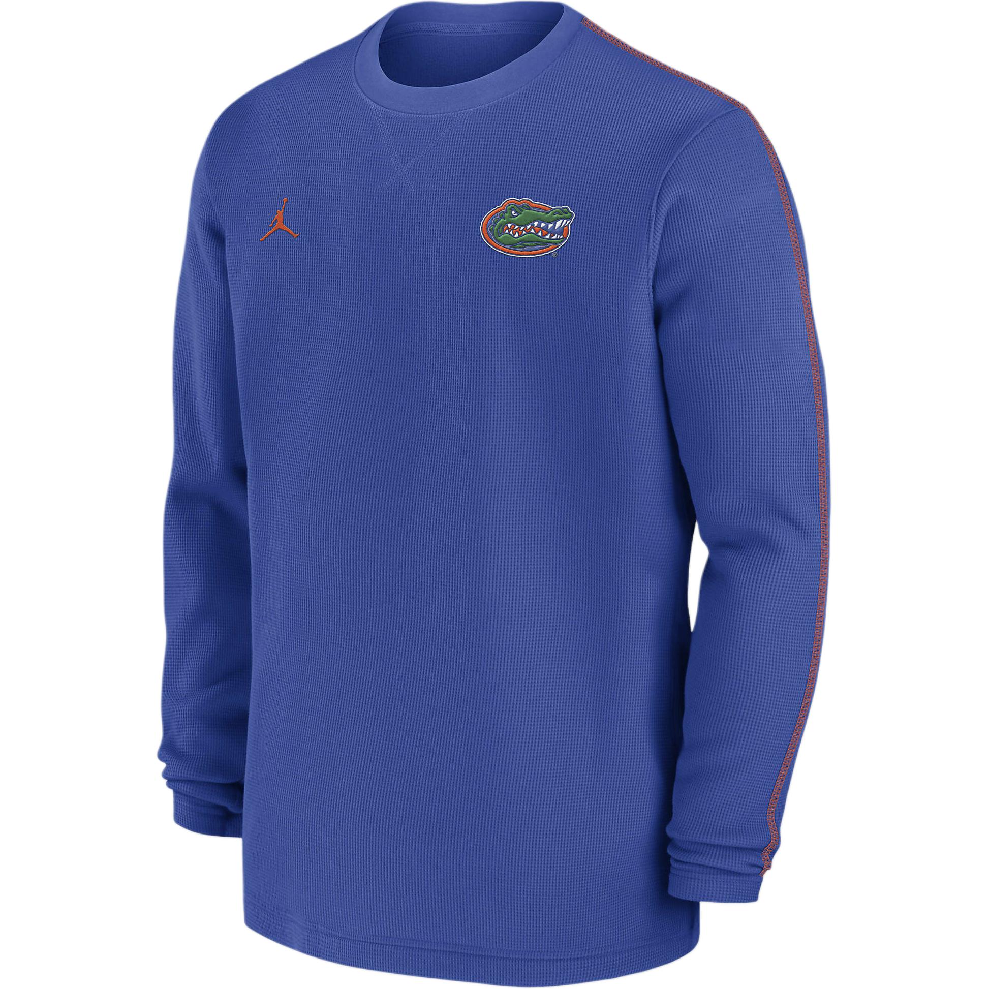 Jordan Florida Gators Sideline Coach Royal Blue Crewneck Sweatshirt Mens CLF24PT02FAN4V-FLO