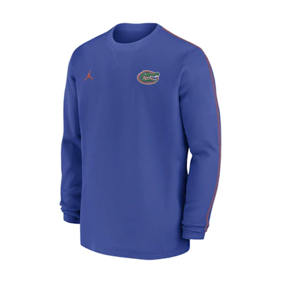 Jordan Florida Gators Sideline Coach Royal Blue Crewneck Sweatshirt Mens CLF24PT02FAN4V-FLO