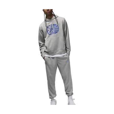 Jordan France Practice Loose Fit Hoodie Men’s Dark Heather Gray/Old Royal FQ0419-063