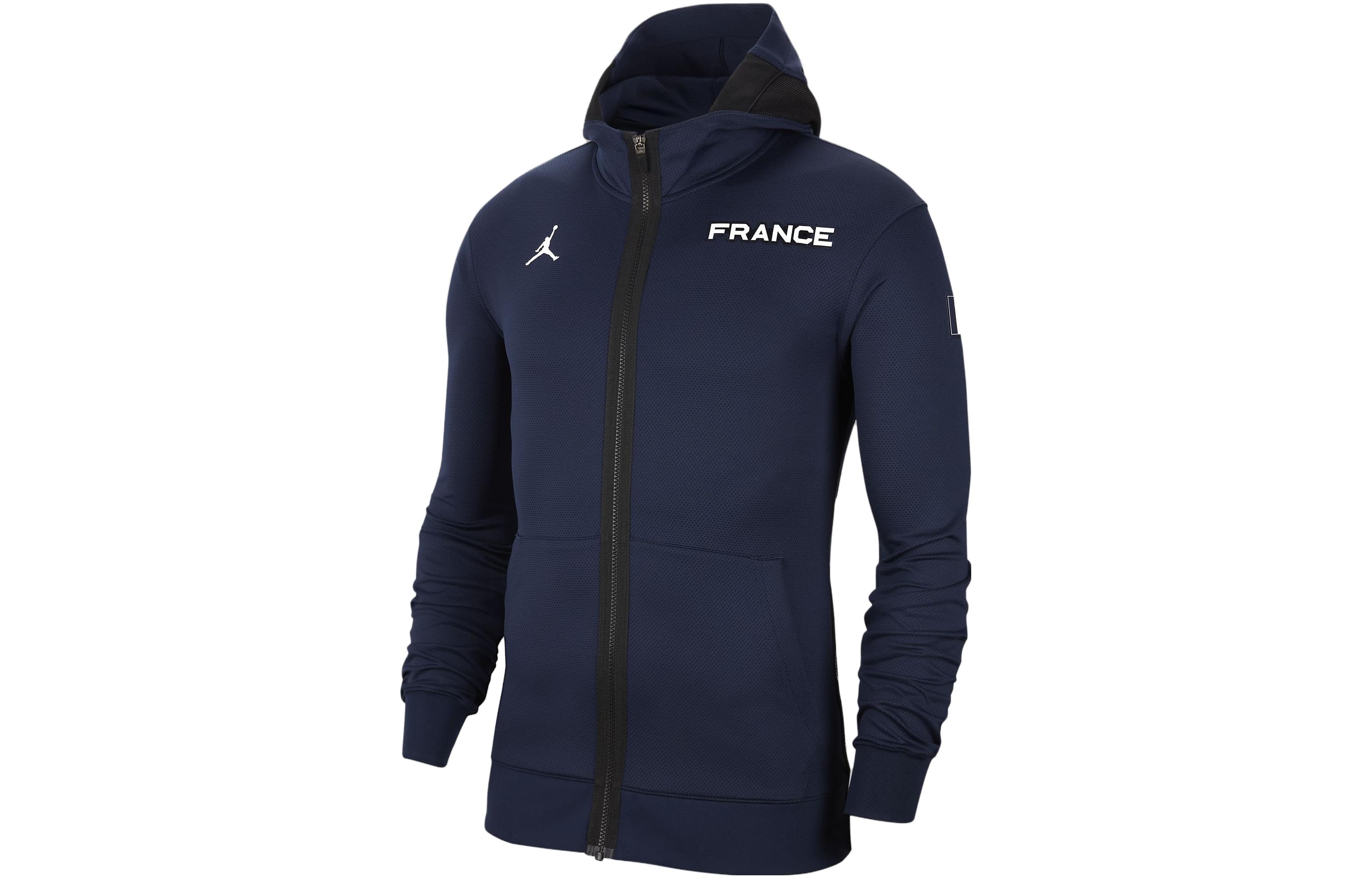 Jordan France Therma Flex Showtime Logo Hoodie Navy Blue - CD4862-419