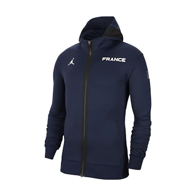 Jordan France Therma Flex Showtime Logo Hoodie Navy Blue - CD4862-419