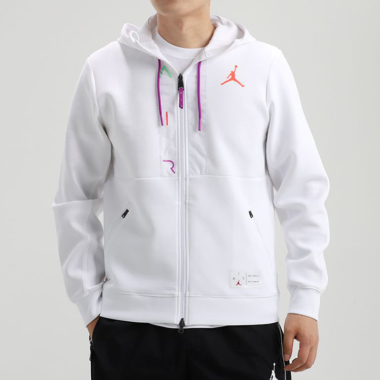 Shop Chaqueta Sudadera con Cremallera Completa Jordan Blanca CK6448-100