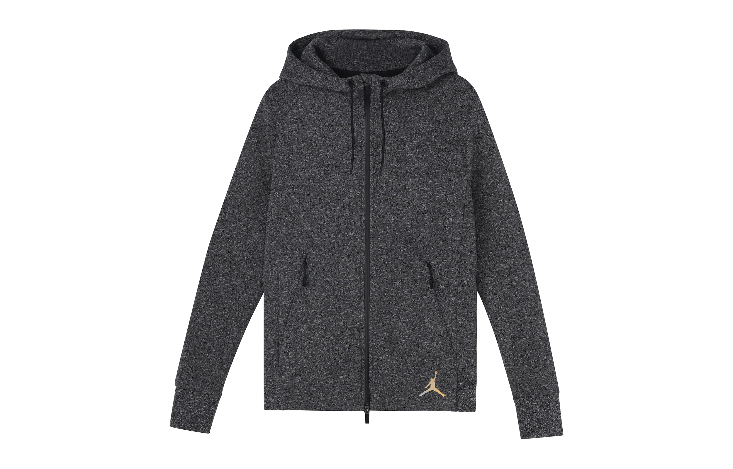 Jordan Full-Zip Logo Hoodie Jacket Light Gray - Fall/Winter Style 885874-010 圖 2