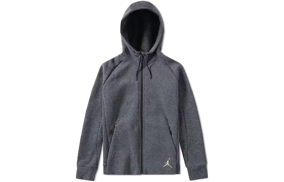 Jordan Full-Zip Solid Color Hoodie Gray 885873-010