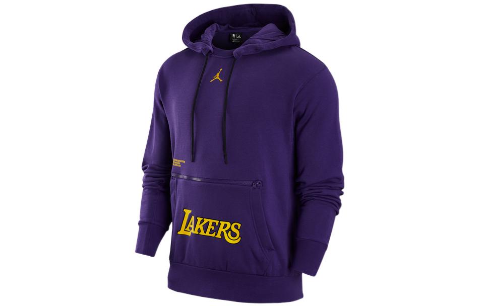 Jordan FW22 Purple Lakers Hoodie with Logo Print for Men DR2422-504