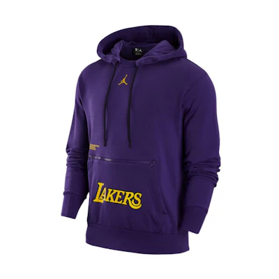 Jordan FW22 Purple Lakers Hoodie with Logo Print for Men DR2422-504
