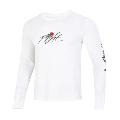 Jordan FW22 White Crewneck Sweatshirt with Floral Logo Sleeve Print DQ7387-100