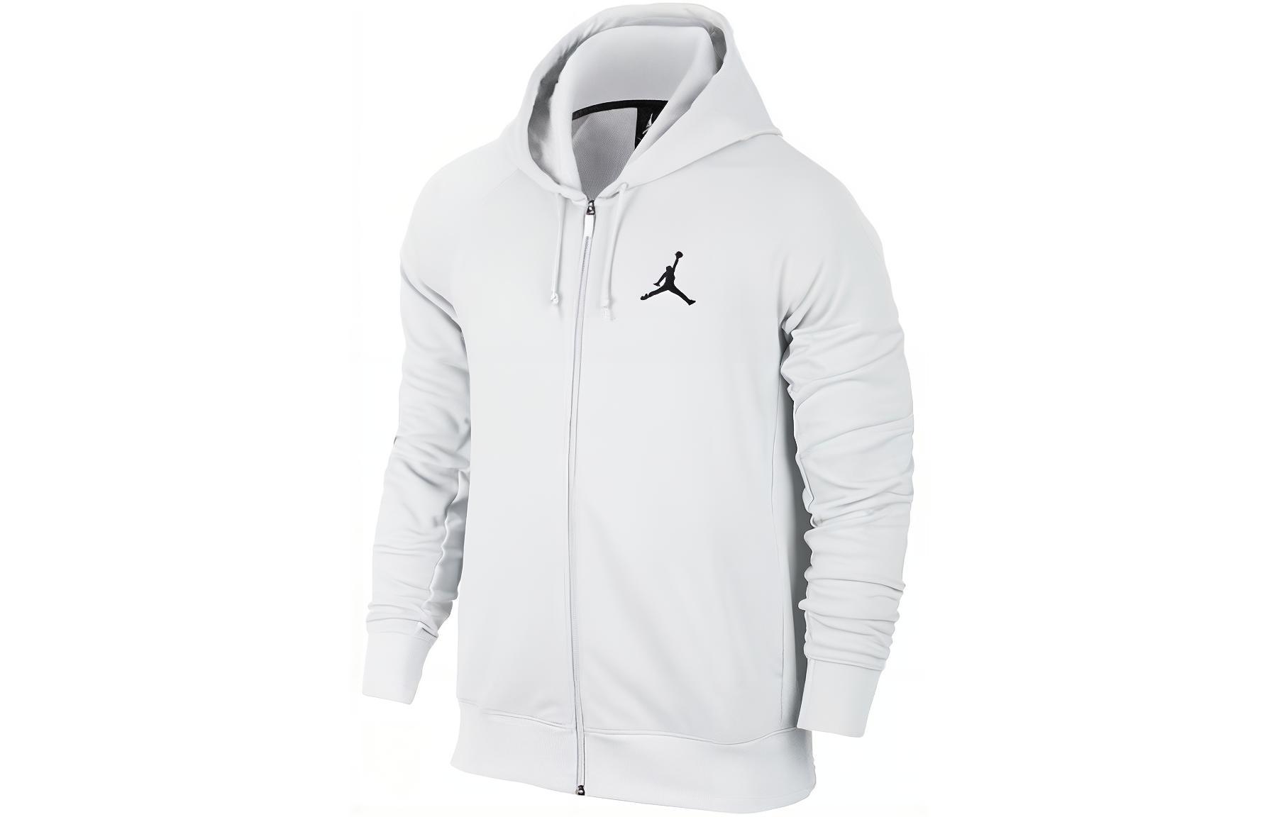 Jordan FW23 Solid Color Logo Hoodie Jacket Men’s Gray 822658-100
