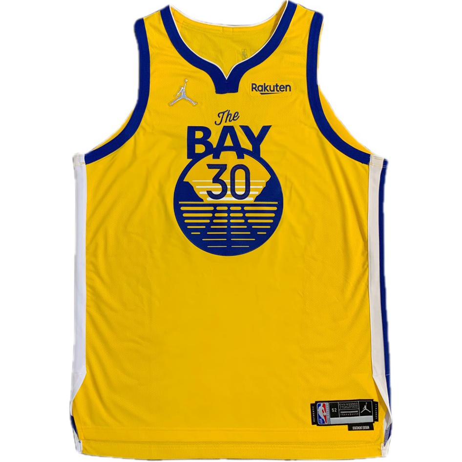 Jordan Golden State Warriors 21-22 75th Anniversary Curry Jersey Yellow  Basketball DB3450-728