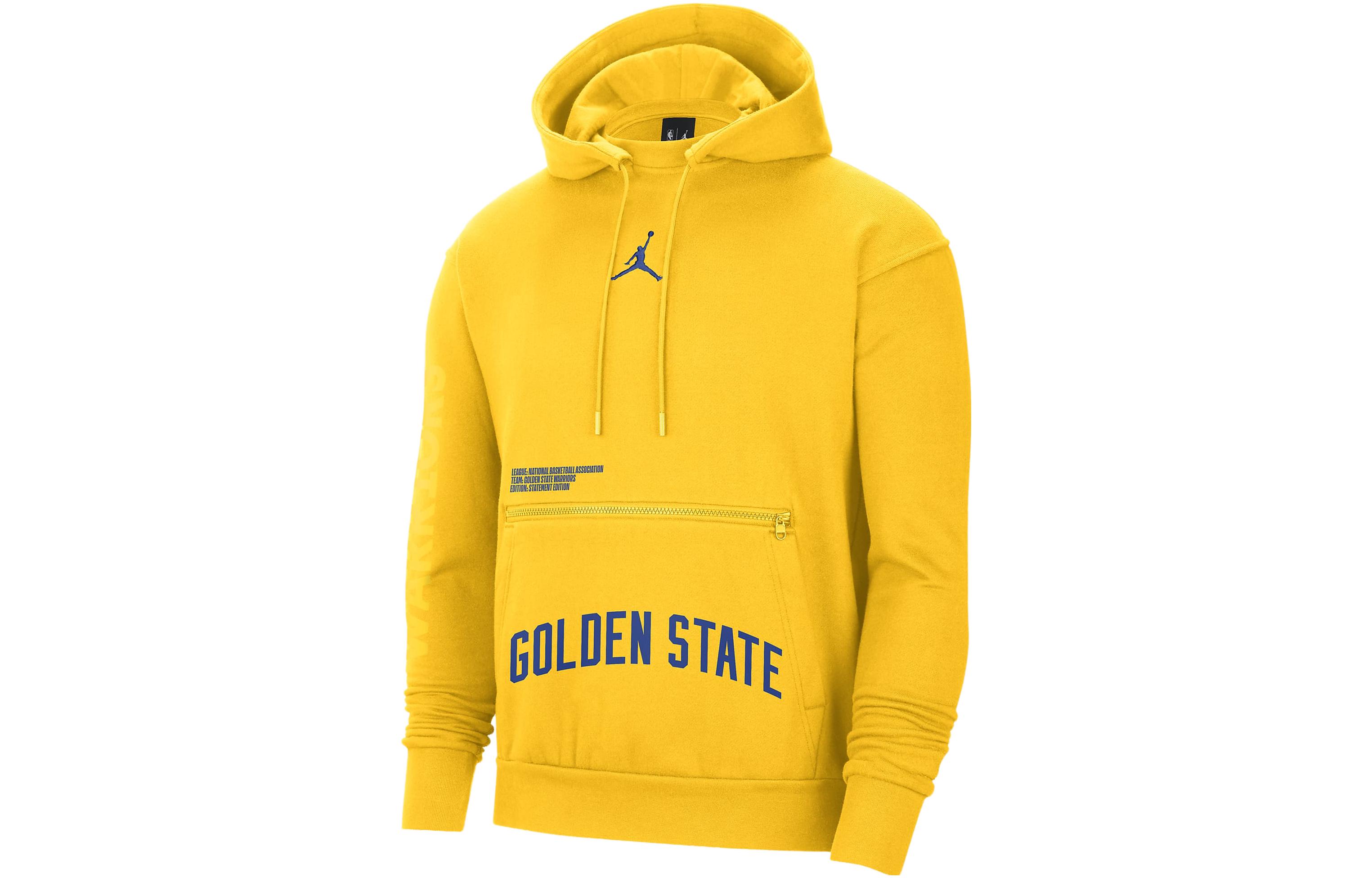 Jordan Golden State Warriors Courtside Statement Hoodie Yellow for Men DR7001-728