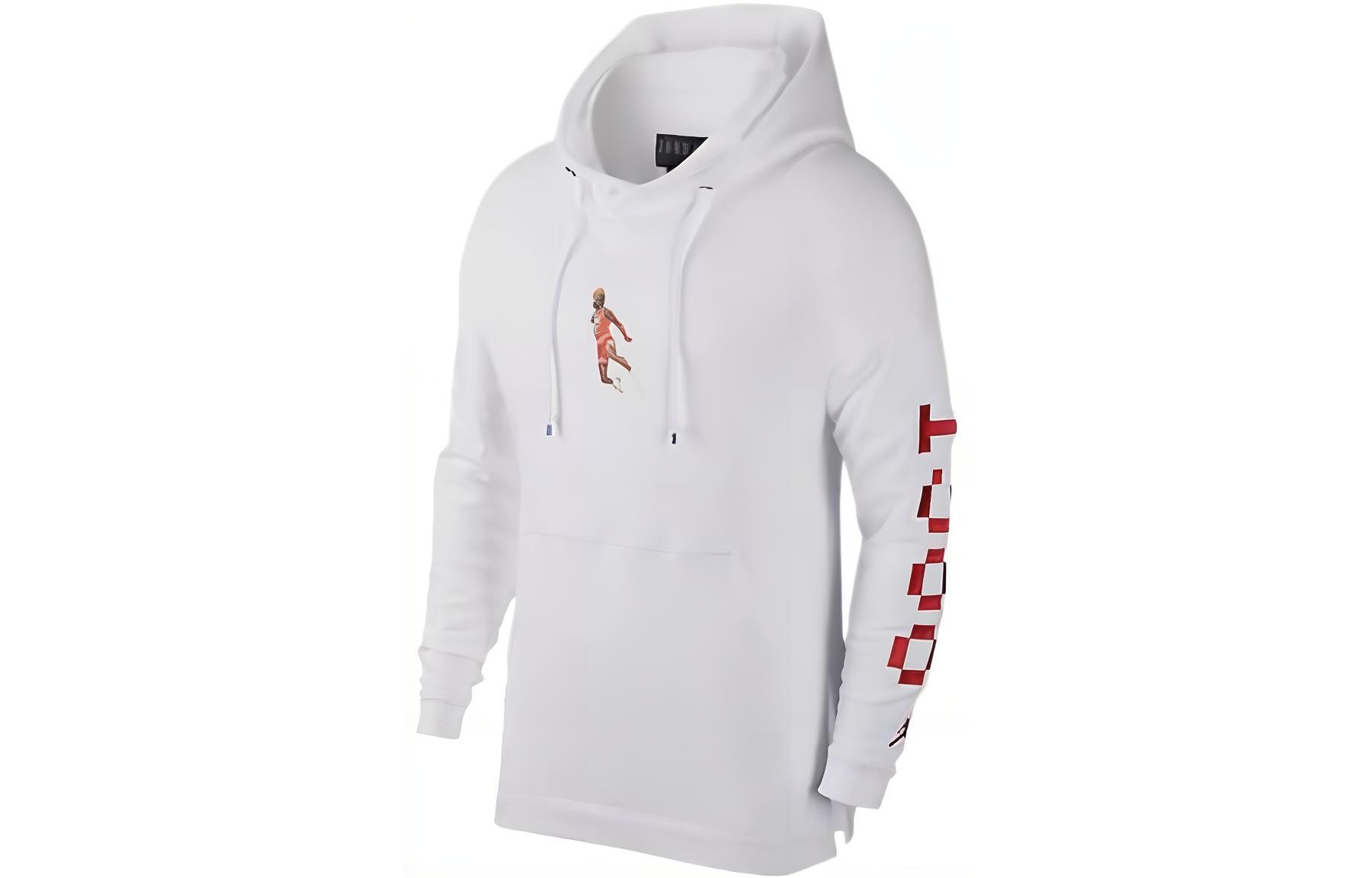 Jordan Graphic Logo Print Hoodie White AJ0431-100
