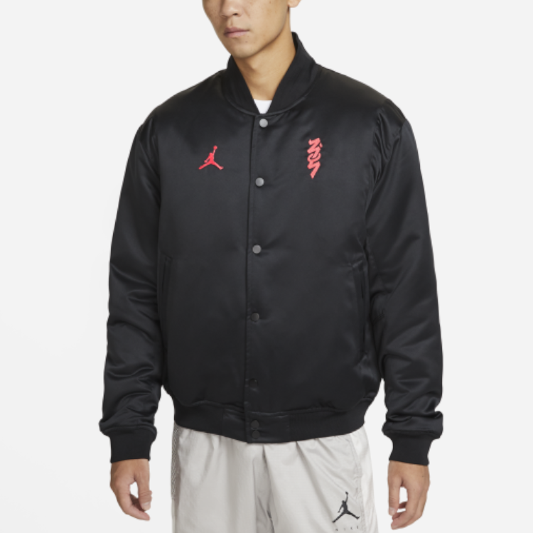 Lookbook Jordan Graphic Print Button-Up Sports Jacket  Black DV5634-010