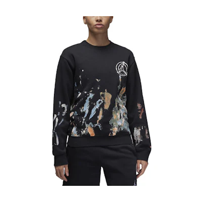 Jordan Graphic Print Crewneck Long Sleeve Sweatshirt Unisex Black FB6990-010