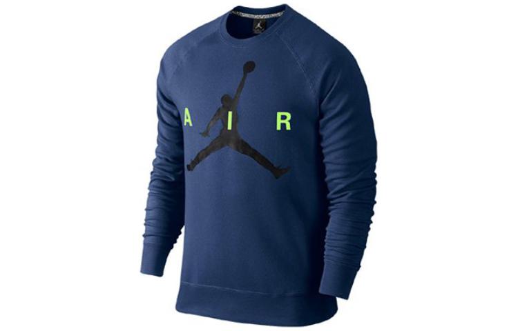 Jordan Graphic Print Crewneck Sweatshirt Blue () 689014-449