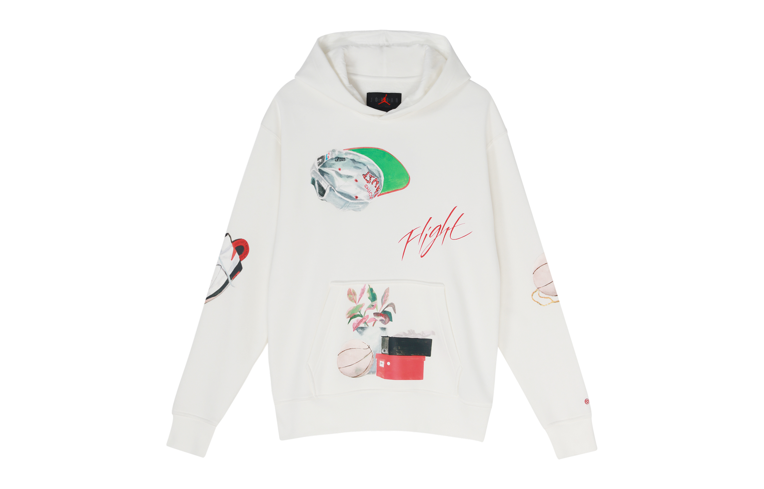 Jordan Graphic Print Pullover Hoodie White DQ8044-133