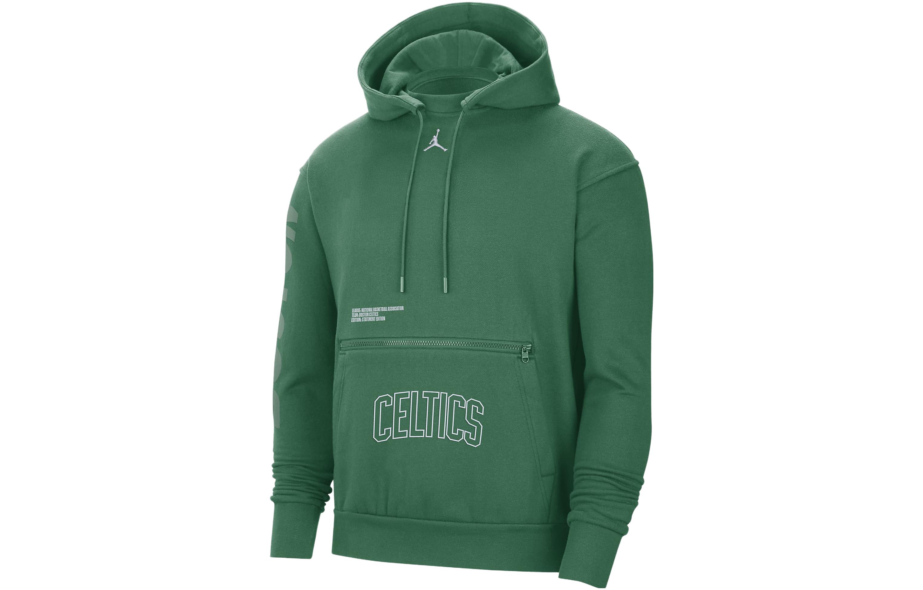 Jordan Green Embroidered Logo Hoodie with Drawstrings DR6998-312