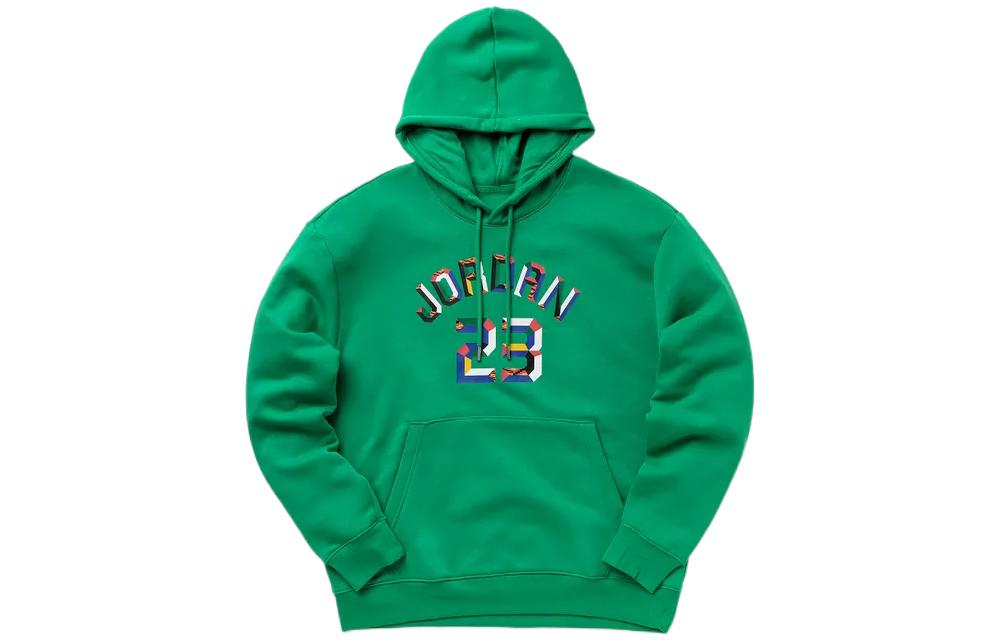 Jordan Green Hoodie with Abstract Logo Graphic Design DX4256-324
