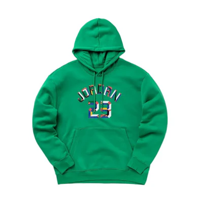 Jordan Green Hoodie with Abstract Logo Graphic Design DX4256-324