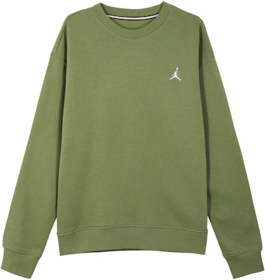 Jordan Green Solid Color Crewneck Fleece Sweatshirt Casual Wear FJ7777-340 Buy Jordan Green Solid Color Crewneck Fleece Sweatshirt Casual Wear FJ7777-340