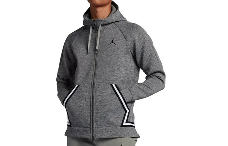 Jordan Grey Pullover Hoodie Jacket Unisex Casual Sportswear CK1343-091 圖 2