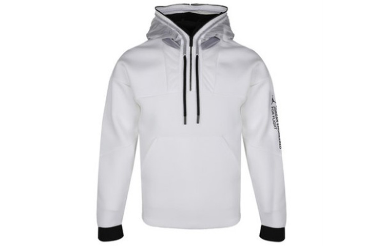 Jordan Half-Zip Pullover Letter Sweatshirt White AT9780-100