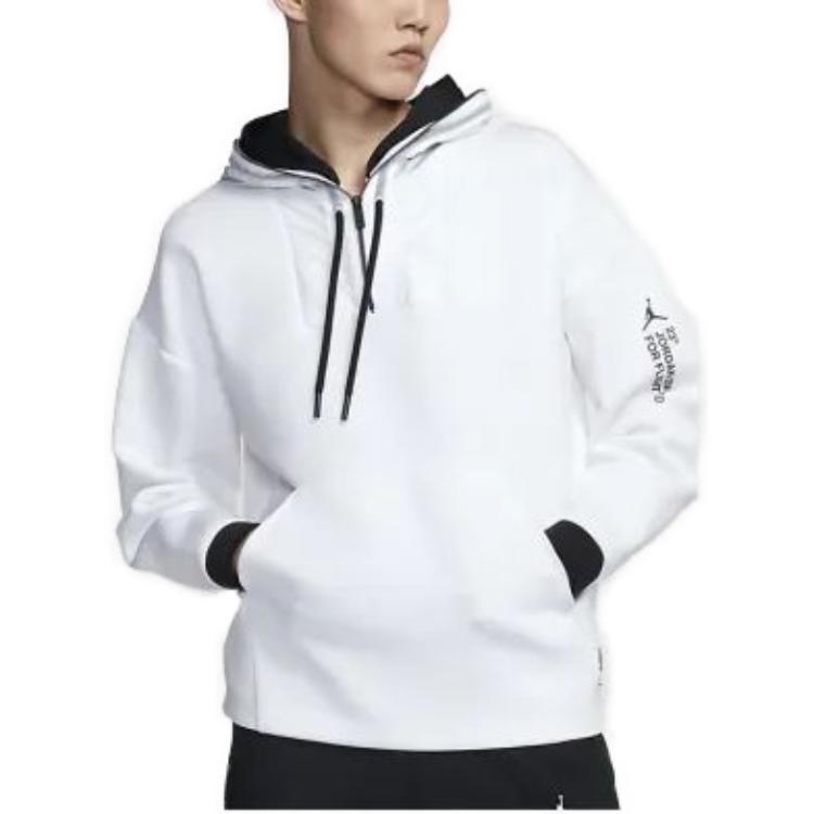 Details for Jordan Sweatshirt Half-Zip Putih Lelaki AT9780-100