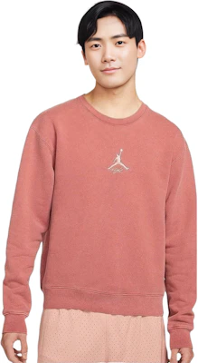 Jordan Heritage Fleece Crew Sweatshirt Rust Pink Lelaki Logo Sulaman Kasual. DO2308-691 Lookbook Jordan Heritage Fleece Crew Sweatshirt Rust Pink Lelaki Logo Sulaman Kasual. DO2308-691