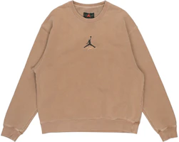Jordan Heritage Fleece Crewneck Sweatshirt Embroidered Logo Camel Mens Retro Style DO2308-256 Jordan Heritage Fleece Crewneck Sweatshirt Embroidered Logo Camel Mens Retro Style DO2308-256