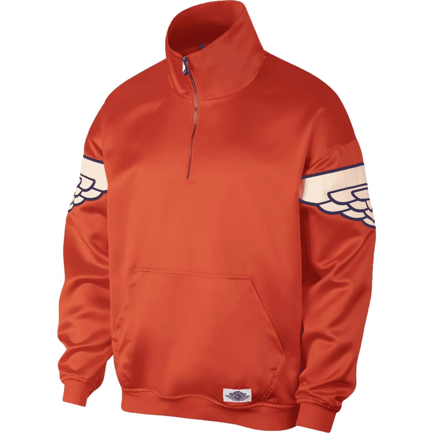 Jordan High-Neck Printed Loose-Fit Long-Sleeve Sweatshirt Orange AO0406-891