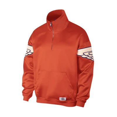 Jordan High-Neck Printed Loose-Fit Long-Sleeve Sweatshirt Orange AO0406-891