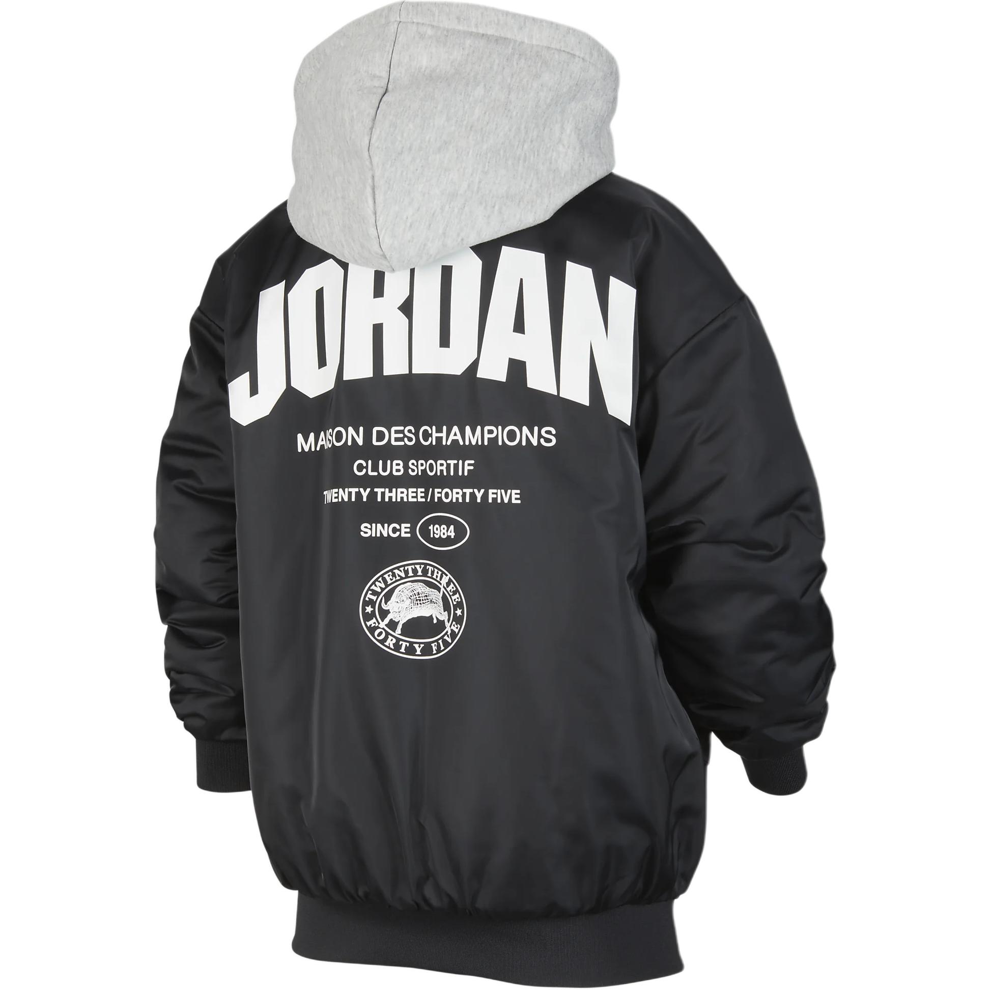 Jordan Hoodie Jacket Loose Fit Black for Teens Warm and Comfortable HQ7221-010 圖 3