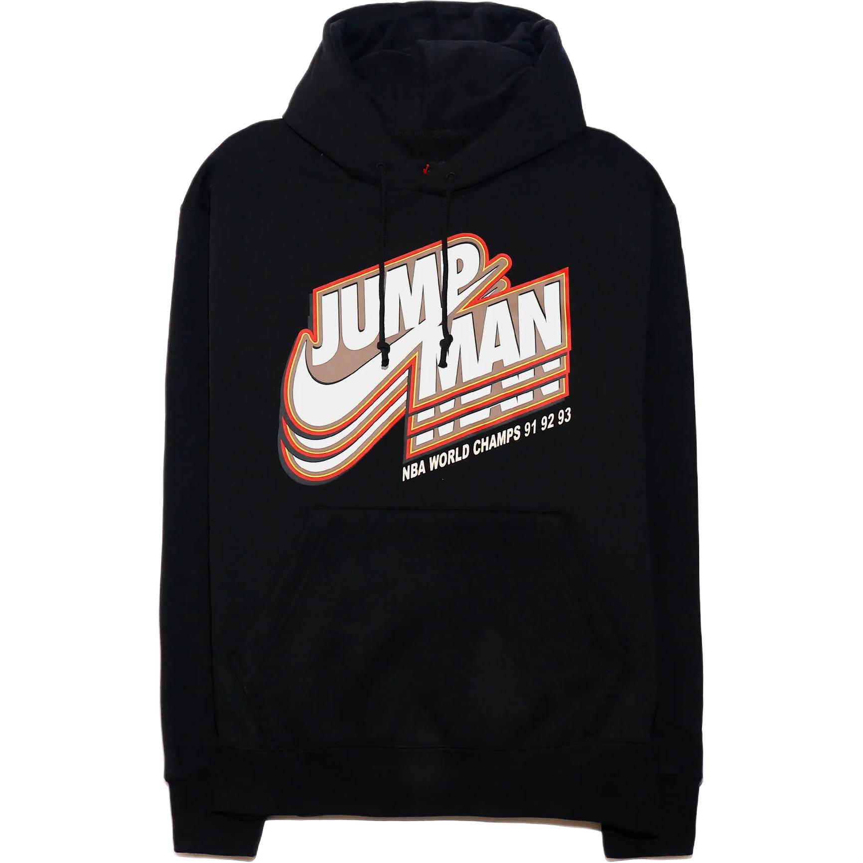Jordan Hoodie Logo Print Pullover Black DC9604-010