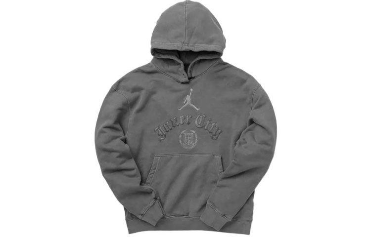 Jordan HTG Collab Plain Logo Hoodie Long Sleeve Grey (US Version) DJ7973-236