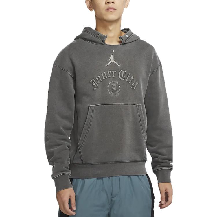 Jordan HTG Collaboration Solid Color Graphic Hoodie Grey DJ7974-236 圖 4