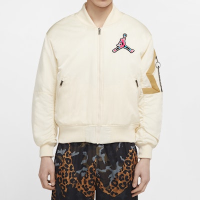 조던 아이보리 화이트 바시티 봄버 자켓 CU1700-110 Shop 조던 아이보리 화이트 바시티 봄버 자켓 CU1700-110