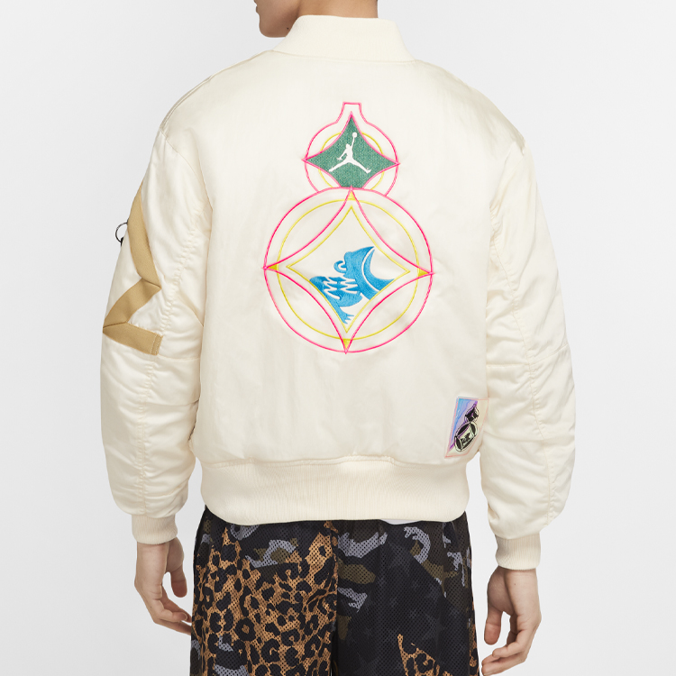 Purchase 조던 아이보리 화이트 바시티 봄버 자켓 CU1700-110