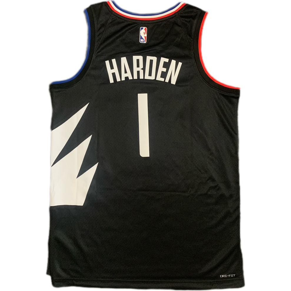 Lookbook Jersi Jordan James Harden 1 LA Clippers Black Statement Edition Unisex Hitam. DO9562-010