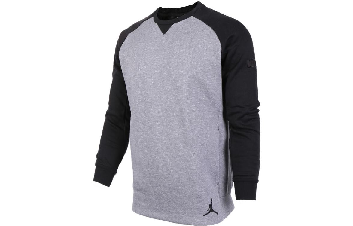 Jordan Jumpman Air Logo Colorblock Crewneck Sweatshirt Grey () 834378-065