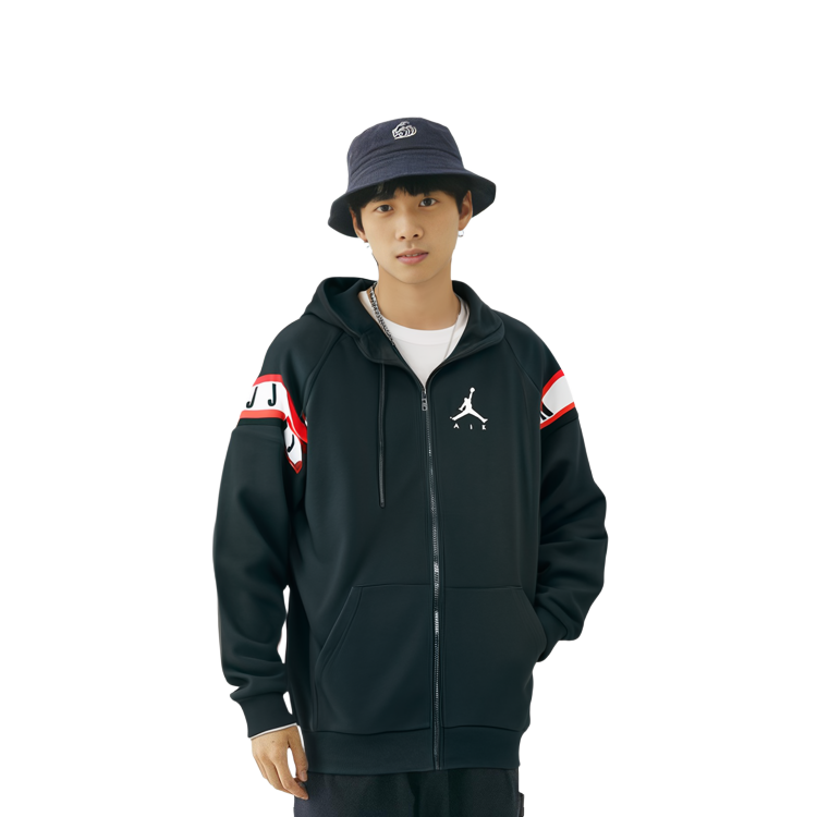 Jordan Jumpman Black Zip-Up Hoodie Jacket Casual Sweatshirt AR2249-010 圖 6