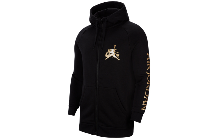 Jordan Jumpman Classic Logo Printed Hoodie Jacket Black Casual Wear CK2223-011