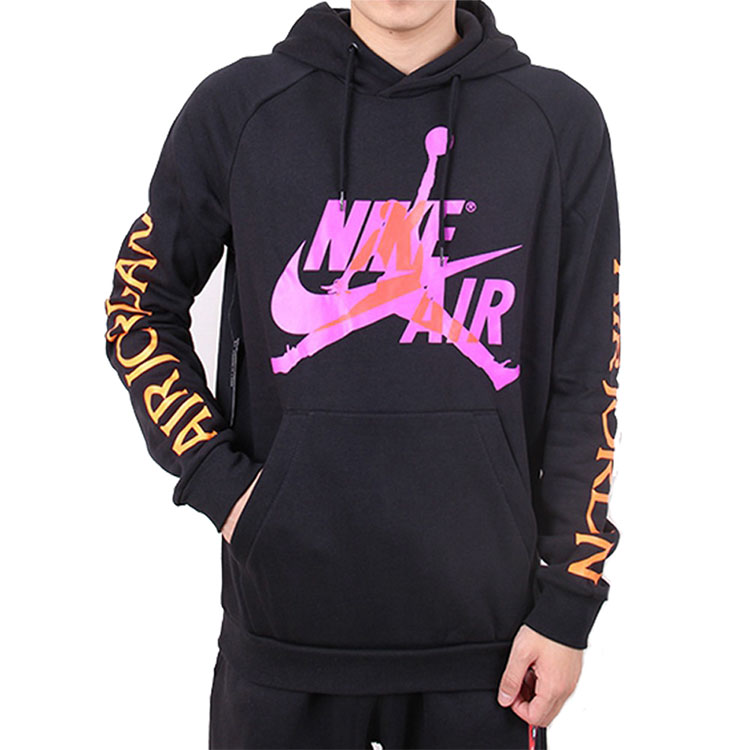 Shop Jordan Jumpman Classics Black Fleece Hoodie Sweatshirt BV6011-011