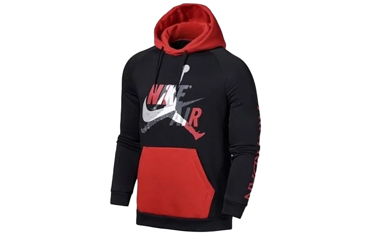 Jordan Jumpman Classics Colorblock Hoodie Black Casual Sportswear Pullover CU1556-011 圖 2