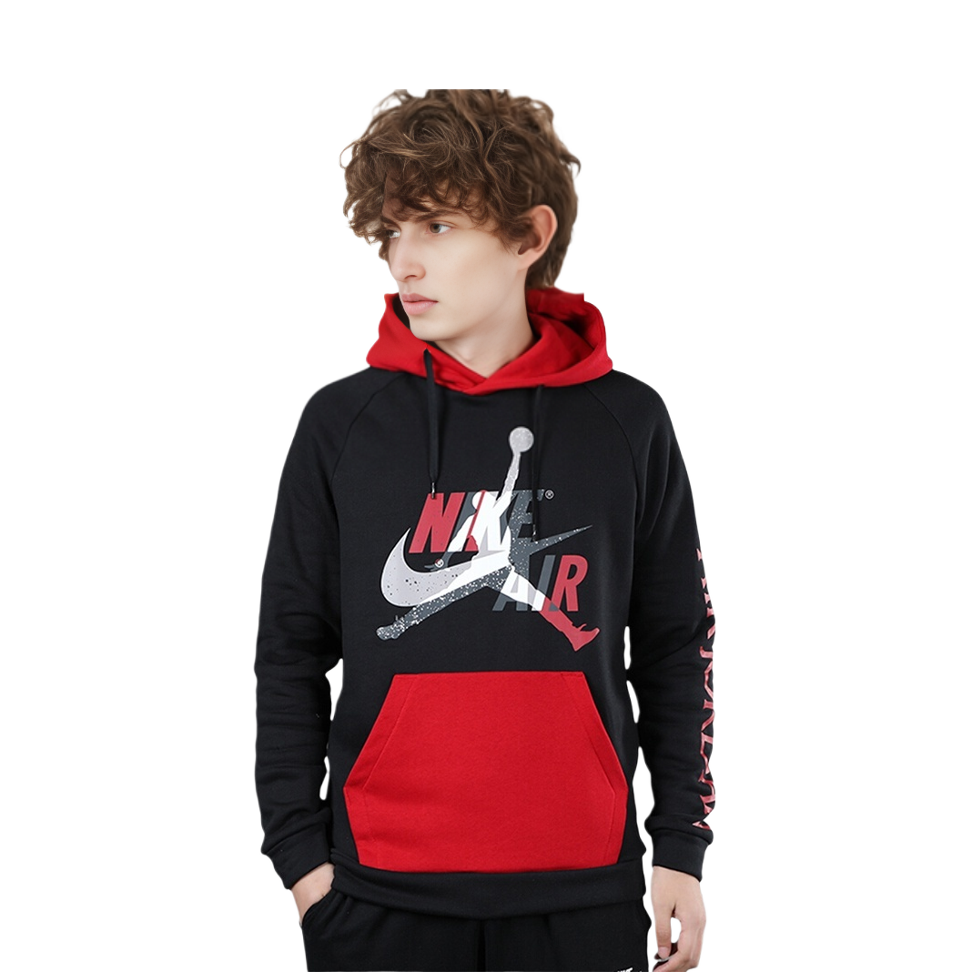 Jordan Jumpman Classics Colorblock Hoodie Black Casual Sportswear Pullover CU1556-011 圖 4