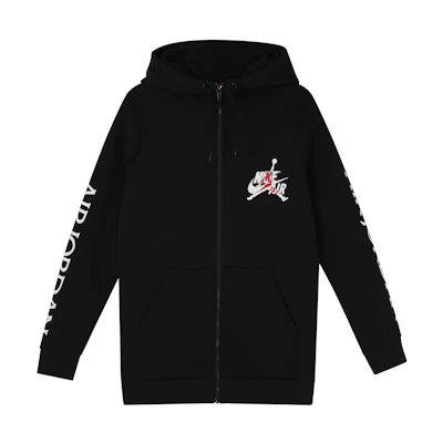 Jordan Jumpman Classics Logo Black Hoodie Jacket for Men - Breathable & Casual DH9507-010