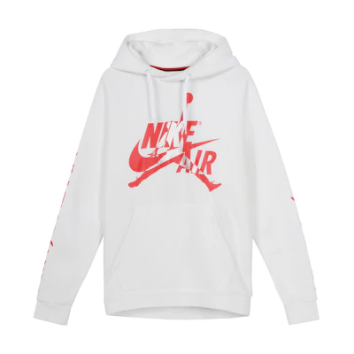 Jordan Jumpman Classics Logo Pullover Hoodie White - Warm Thickened Fleece BV6011-100